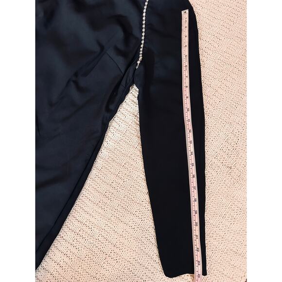 NWOT IEENA for Mac Duggal Black Long Sleeve Gown with Rhinestone Detailing US 8 - Picture 10 of 12